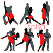 Salsa silhouettes set Salsa silhouettes set