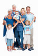 Happy three generation family