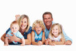 Happy parents with kids