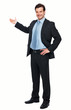 Successful business man presenting