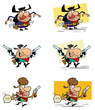Photo en ligne au meilleur prix Cowboys Cartoon Characters-Vector Collection