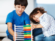 Photo: Brothers with abacus Brothers with abacus
