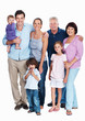 Photo: Caucasian family portrait on white background Caucasian family portrait on white background
