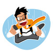 Homme affaire parachute Homme affaire parachute