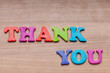 Thank you message on the background