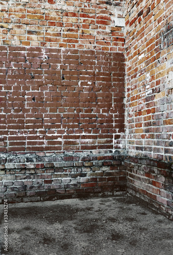 Photo: corner of old dirty interio corner of old dirty interio