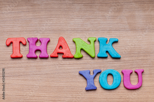 Photo: Thank you message on the background Thank you message on the background