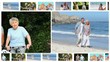 Montage of elderly couples sharing moments together