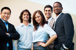 Photo: Business woman with supportive team Business woman with supportive team