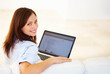 Business woman using laptop