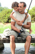 Father and son on a fishing trip