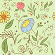 Vector: Abstract hand draw seamless flower pattern Abstract hand draw seamless flower pattern