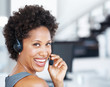 Attractive customer service operator