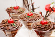 Foto: Glasses filled with chocolate mousse Glasses filled with chocolate mousse