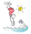 Funny swimmer