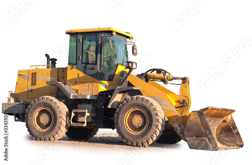 Photo: bulldozer isolated bulldozer isolated