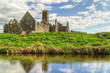 Ross Errilly Friarywith river reflection, Co. Galway, Ireland Ross Errilly Friarywith river reflection, Co. Galway, Ireland