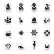 Icons set Nautical simplified
