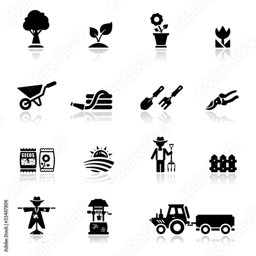 Vector: Icons set argiculture and gardening Icons set argiculture and gardening