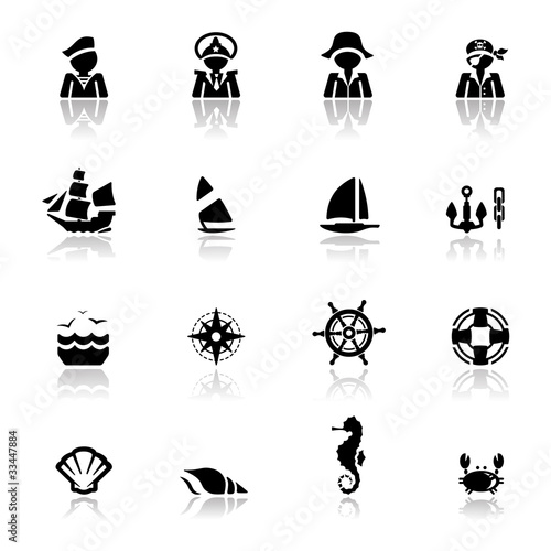 Vector: Icons set Nautical simplified Icons set Nautical simplified