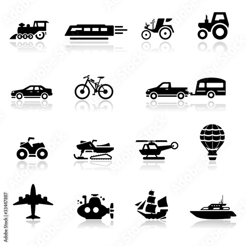 Vector: Icons set transportation Icons set transportation