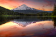 Reflection of Mount Hood on Trillium Lake at Sunset Reflection of Mount Hood on Trillium Lake at Sunset