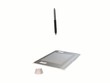 Graphic tablet with pen on white background Graphic tablet with pen on white background