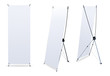Blank banner X-Stands tree displays for design work