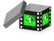 open box with filmstripe on it