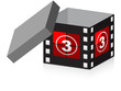 open box with filmstripe on it
