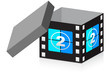 open box with filmstripe on it