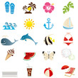 Summer icons set