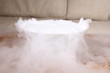 Foto: smoke of dry ice on table smoke of dry ice on table