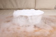 Foto: smoke of dry ice on table smoke of dry ice on table