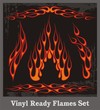 Vettoriale: Vinyl Ready Flames Set Vinyl Ready Flames Set