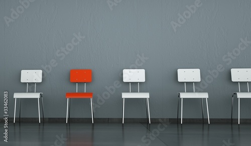 Illustration: Wohndesign - roter Stuhl 2 Wohndesign - roter Stuhl 2