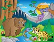 Forest scene with various animals 9