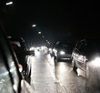 Verkehrsstau in der Nacht