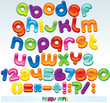 Glossy Colorful Font