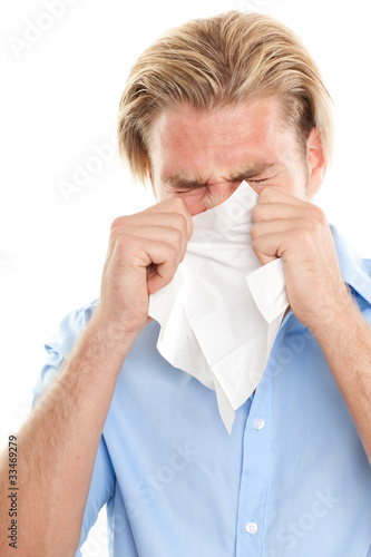 Photo: young man allergy young man allergy