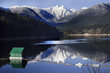 Capilano Reservoir Lake Snowy Two Lions Mountains Vancouver Brit Capilano Reservoir Lake Snowy Two Lions Mountains Vancouver Brit