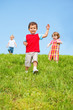 Baby boy running
