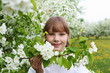 little girl in spring park