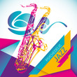 Psychedelic jazz background in color.