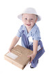 Foto: Child Dressed as a Delivery Man Child Dressed as a Delivery Man