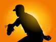 Vector: baseball at sunset baseball at sunset