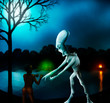 alien showing astrological data to ancient woman alien showing astrological data to ancient woman
