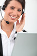 female telesales worker