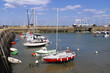 Port Haliguen à marée basse à Quiberon en Bretagne - France