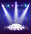 Vector Stage Spotlight with podium Vector Stage Spotlight with podium
